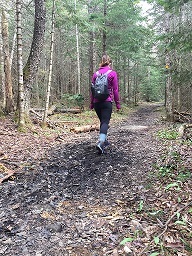 Woman hiking in the Catamount Mountains