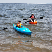 Learning to kayak at Mount Loretto Unique Area