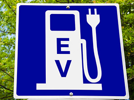 EV charging sign