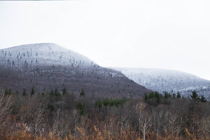 Snowy Catskill Mountains
