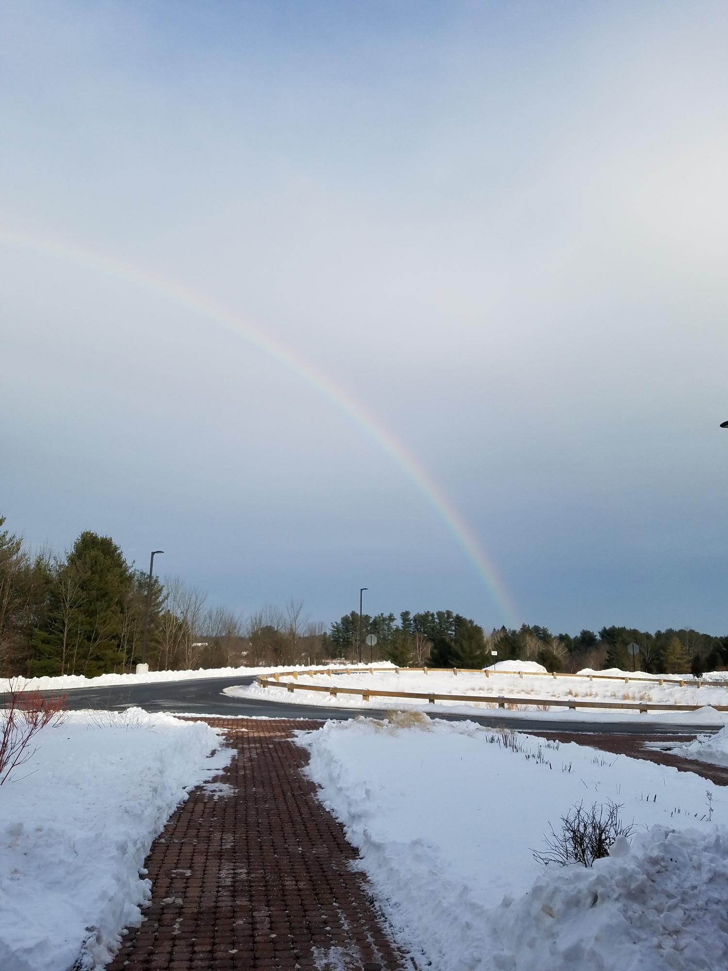 Winter Rainbow Over Five Rivers