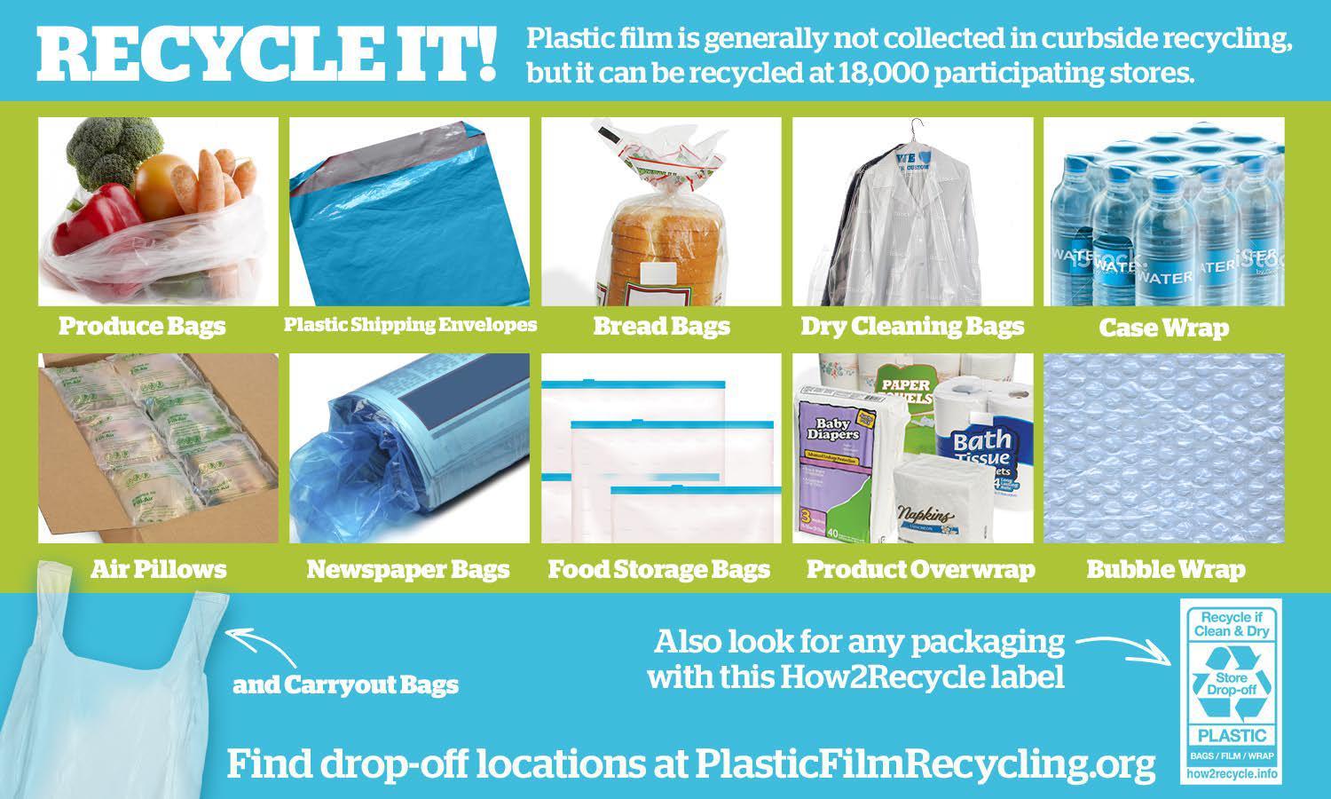 another image showing what types of film plastics can be returned to retail stores for recycling