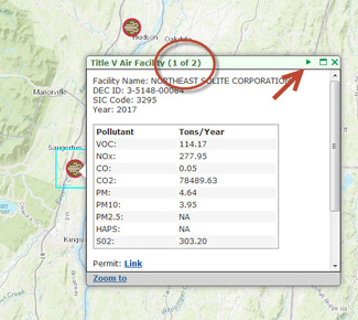 Screenshot of DECinfo locator