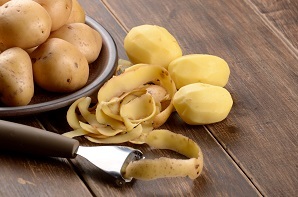 Peeled potatoes