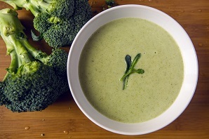 Bowl of broccoli soup