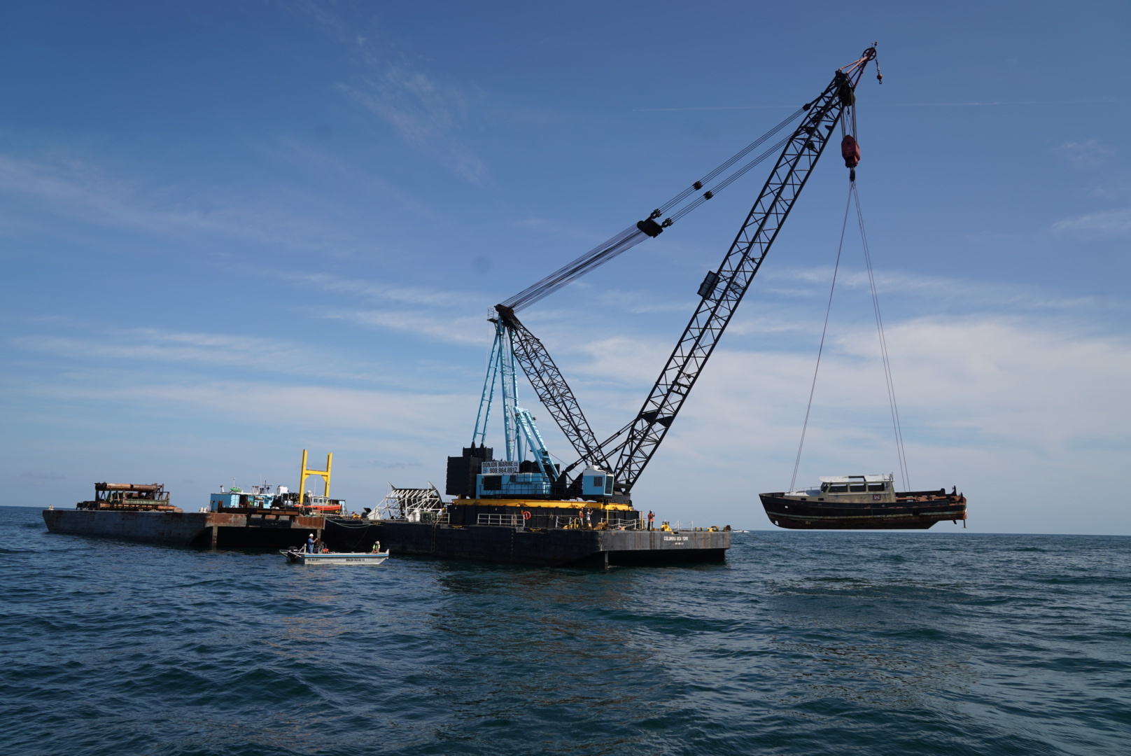 M/V Hudson being deployed on Fire Island Reef