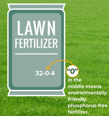 Picture of a bag of fertilizer showing numbers with zero in the middle
