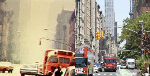 Air NYC street corridor then and now