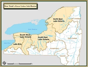 Map of New York's Great Lakes 