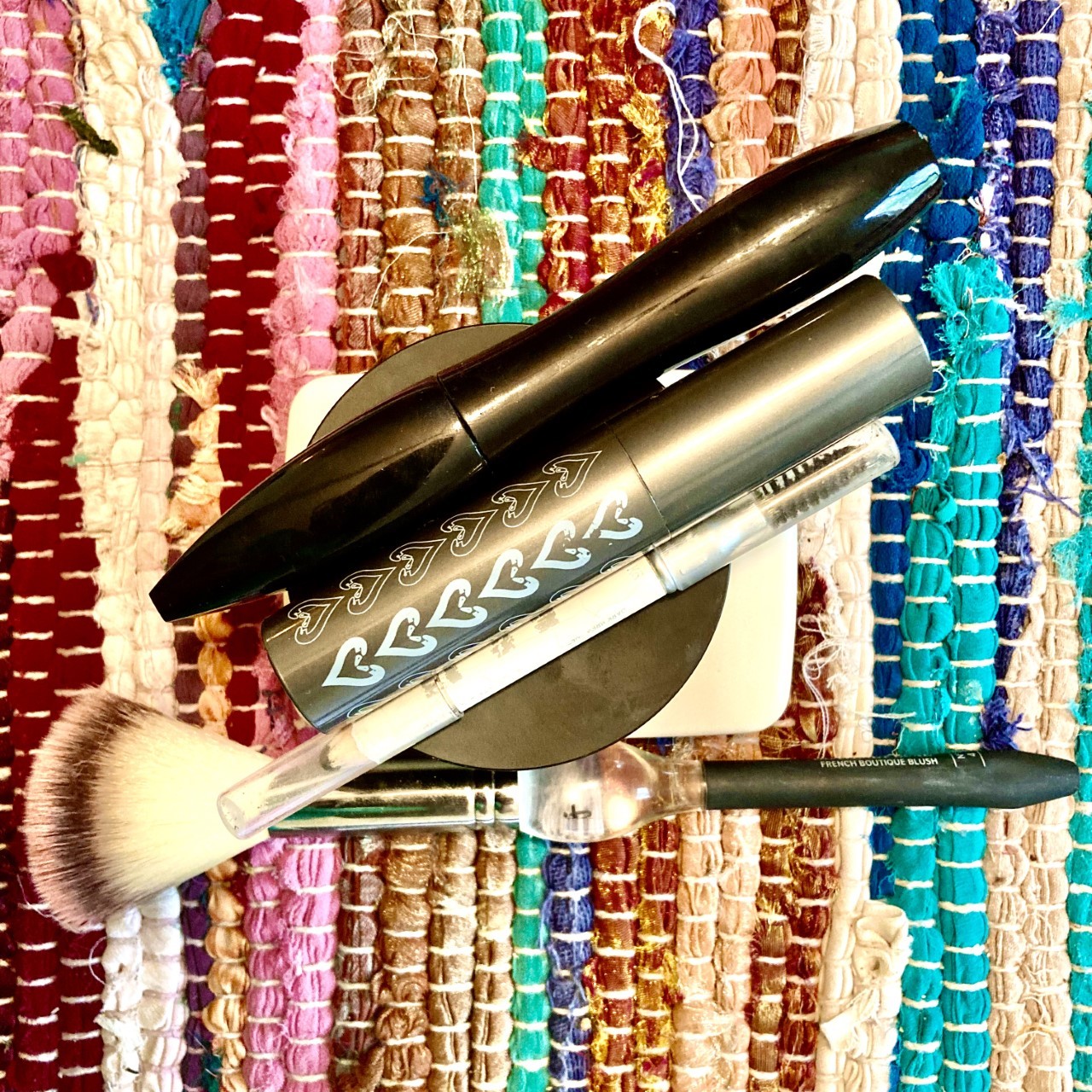 different pieces of makeup