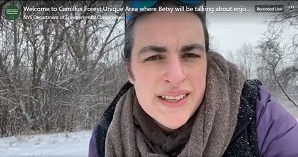 Betsy talking during Facebook Live segment