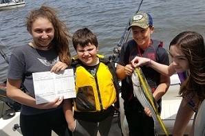 Family participating in cooperative angler program