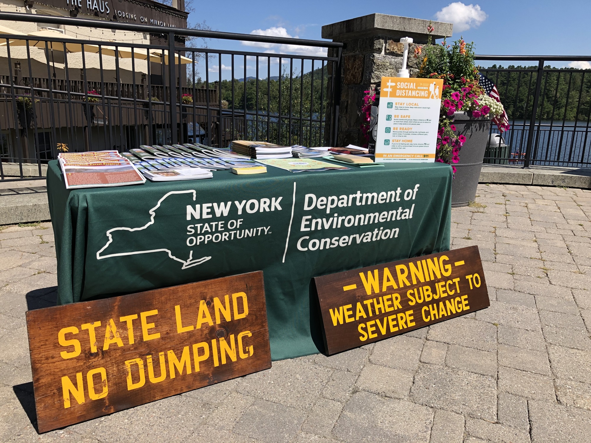 Hiker Information Station in Lake Placid