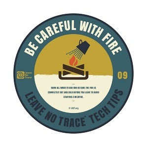 Water poured over a camp fire