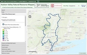 Screenshot of Hudson Valley Natural Resource Mapper