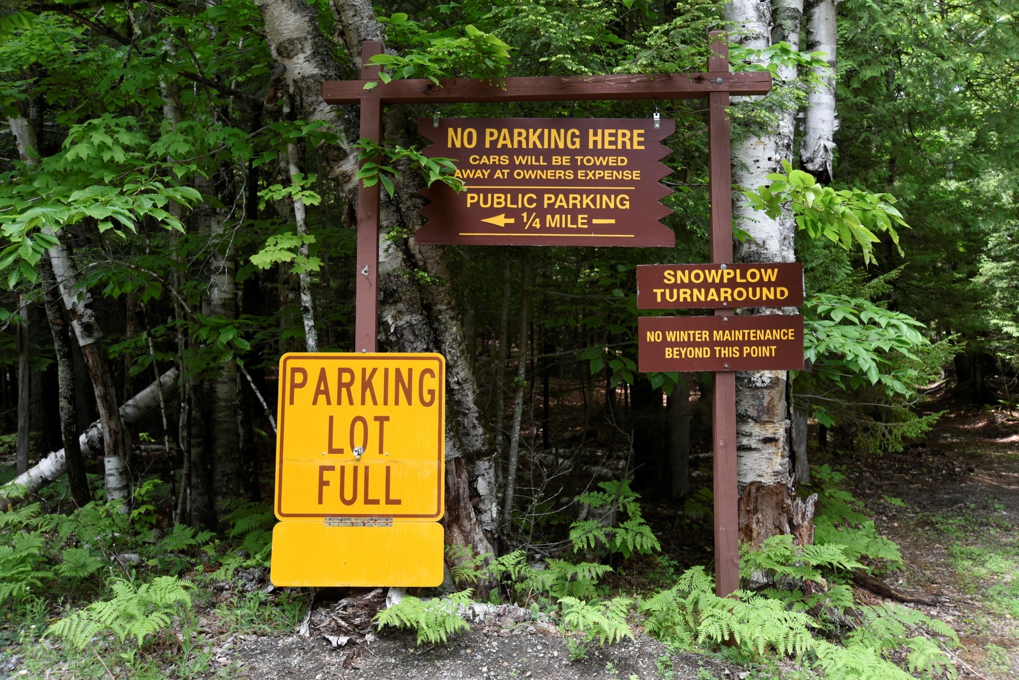 Signs at trailhead