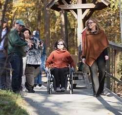 DEC and partners tour a new accessible trail at Stony Kill Farm Environmental Education Center