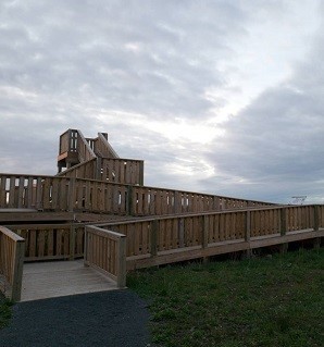 The wildlife viewing tower at Ashland Flats Wildlife Management Area