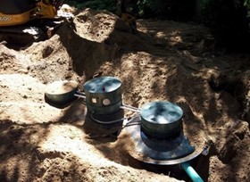 Septic system in ground
