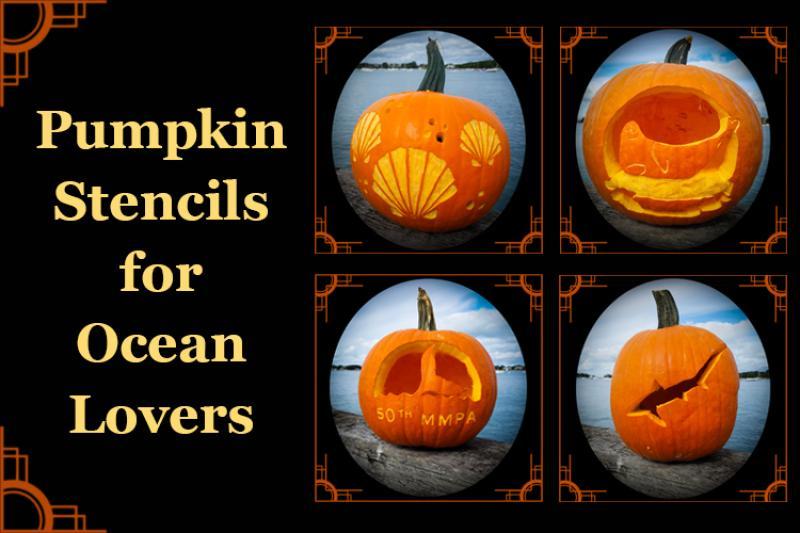 pumpkin carving stencils ocean themes