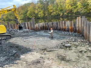 Cove Road boat launch construction