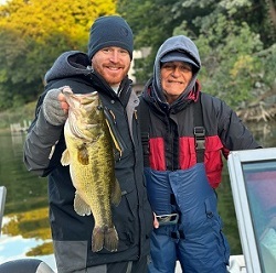 Father and son fishing