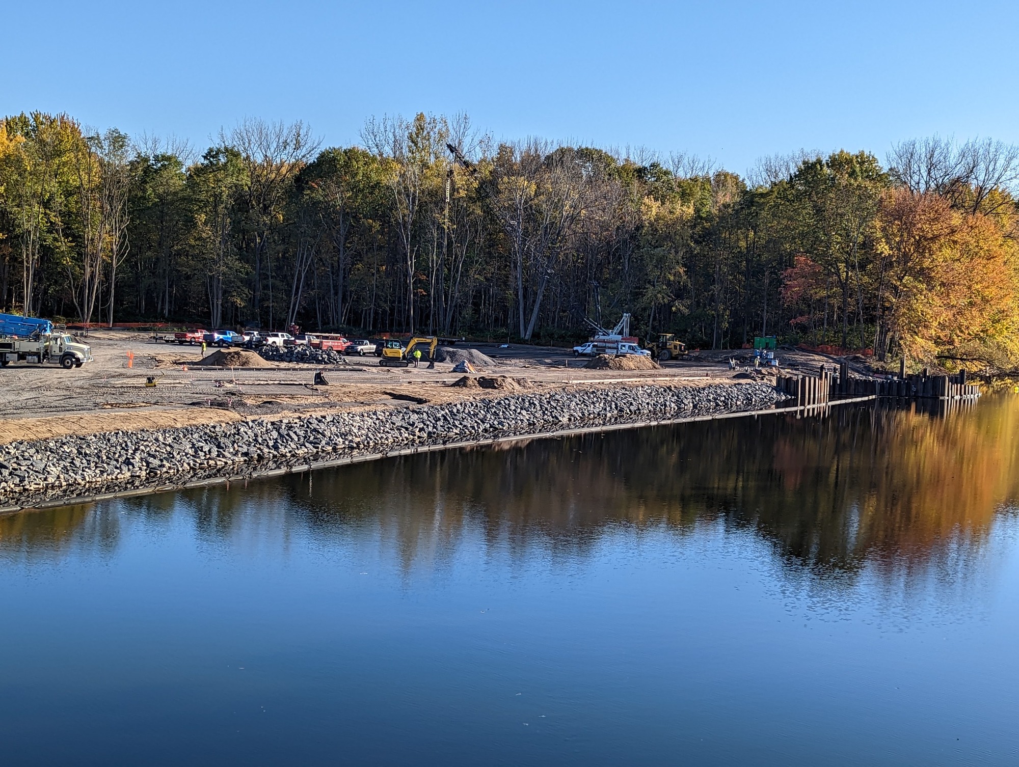 The construction at the new Oneida Lake Boat Launch