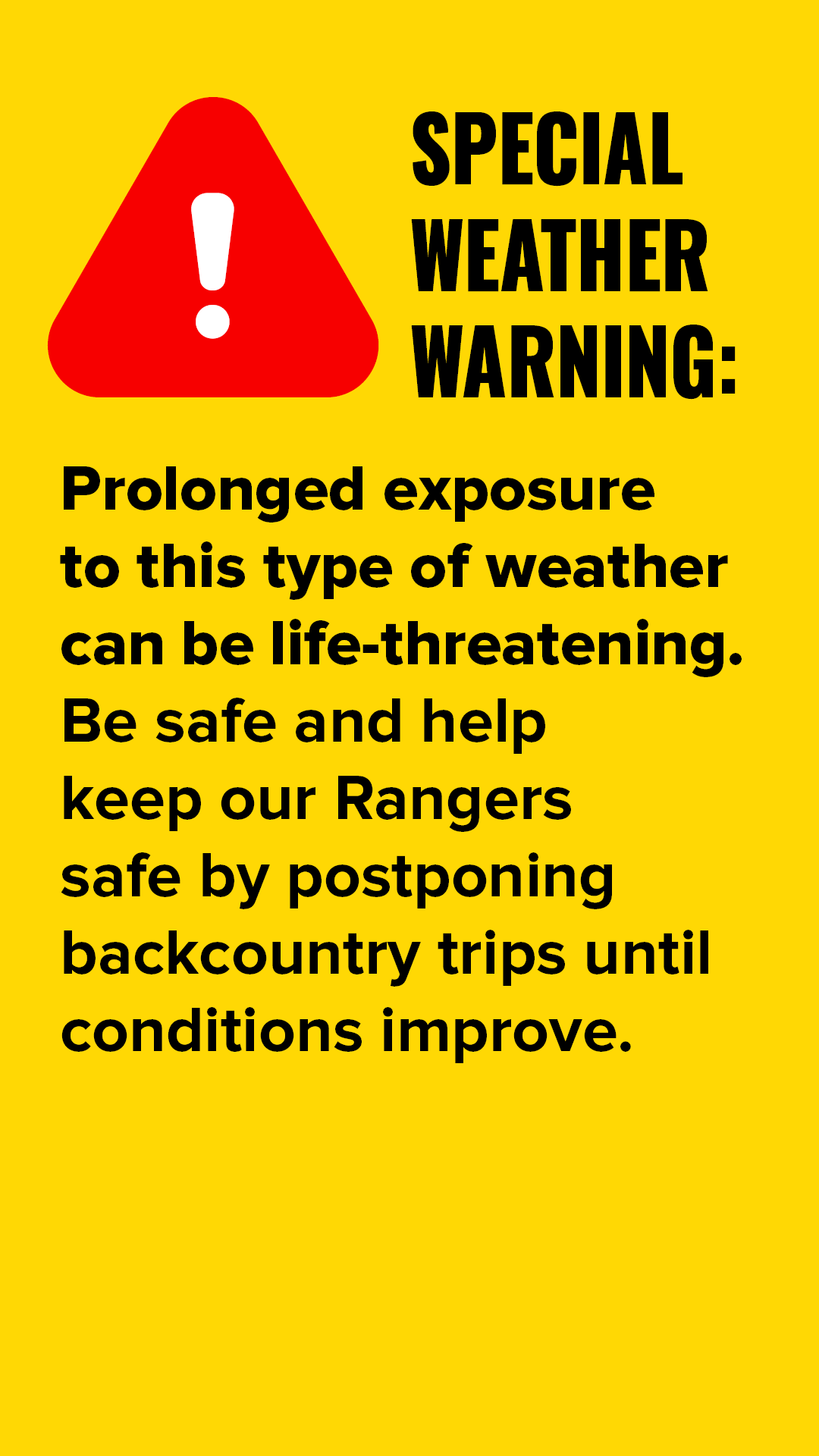 Serious Weather Warning Alert