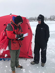 Ice fishing creel survey