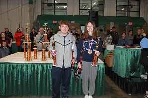 Nicholas Scalise and Abigail Murray win first place in high school boys and girls divisions