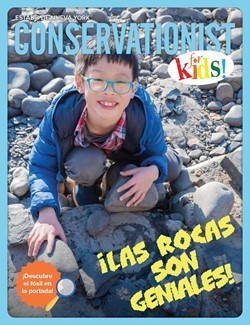 Cover of Spanish language version of Winter 2023 Conservationist for Kids