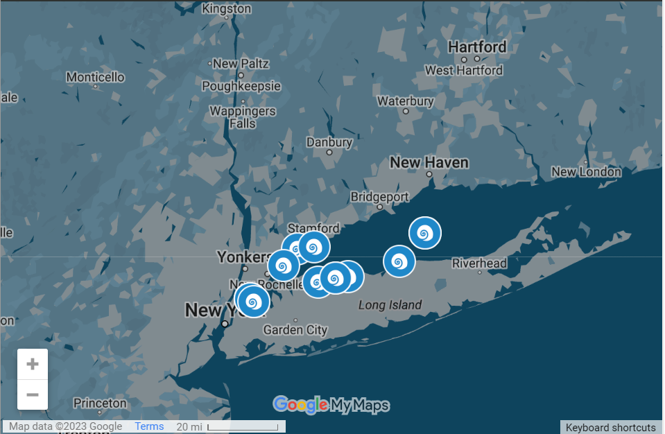 Screenshot of bioextraction interactive map
