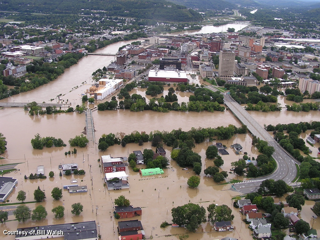 Flooding in Binghamton following Tropical Storm Lee in 2011.