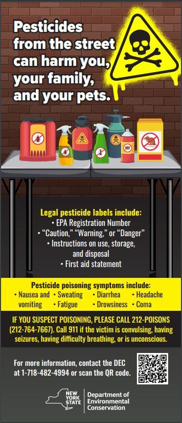 Pesticides Warning Graphic in English