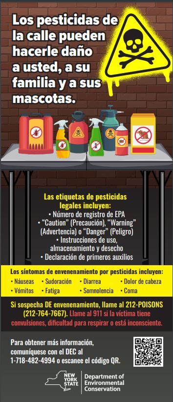 Pesticides Warning Graphic in Spanish