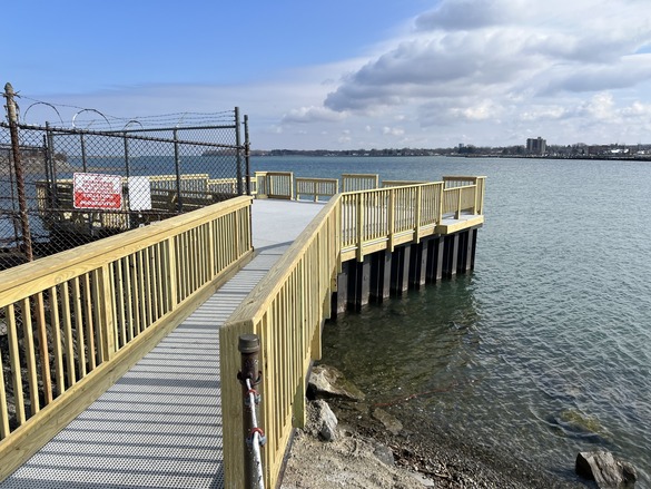 New fishing platform on Lake Erie.