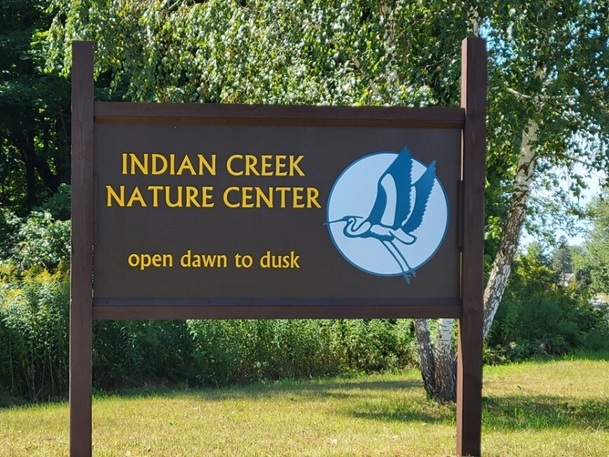 Indian Creek Nature Center sign
