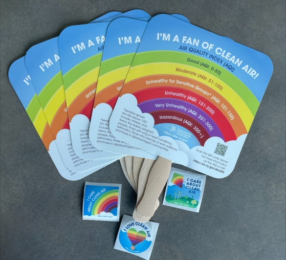  AQI-themed paper fans and stickers