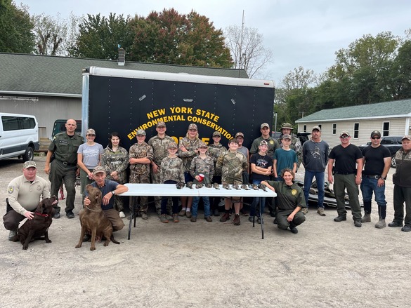 Youth hunters, ECOs, and guides attend youth waterfowl hunt at Tonawanda Wildlife Management Area