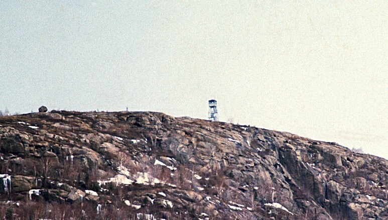 A view of the Azure Mountain summit and fire tower