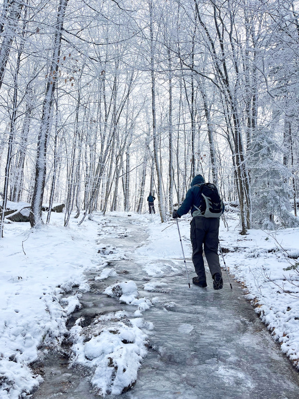 A person on a winter hike