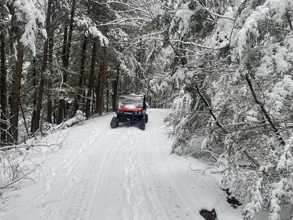 rescue vehicle in the snow at Schroon rescue