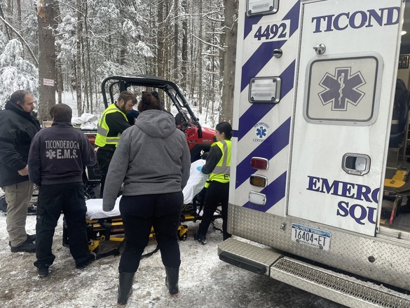 emergency personnel assisting at Schroon rescue
