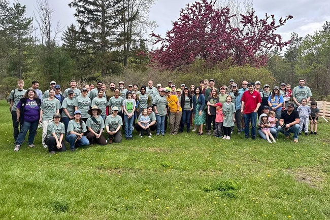 Group photo of volunteers from I Love My Park Day 2025