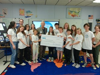 Winning team at Woodhull School