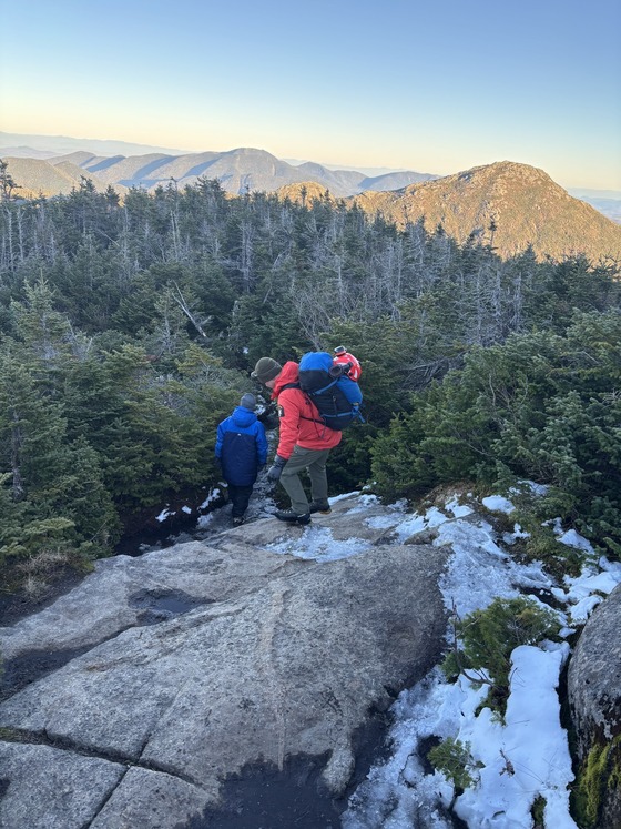 Ranger with subject on Mount Marcy