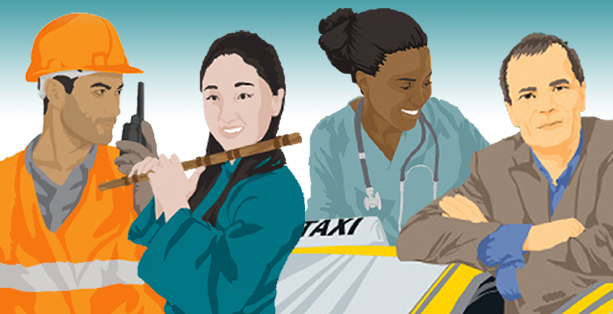 a variety of different occupations