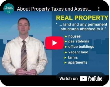 Screenshot of about property taxes video