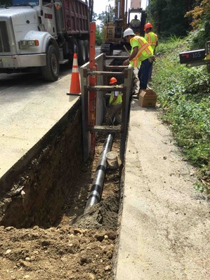 Work is underway to replace water mains in Beacon Hills.
