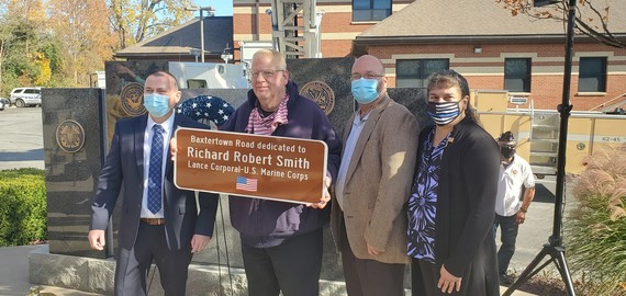 William Smith, brother of Richard R. Smith, was a guest of honor as three county roads were dedicated to Fishkill veterans killed in Vietnam.